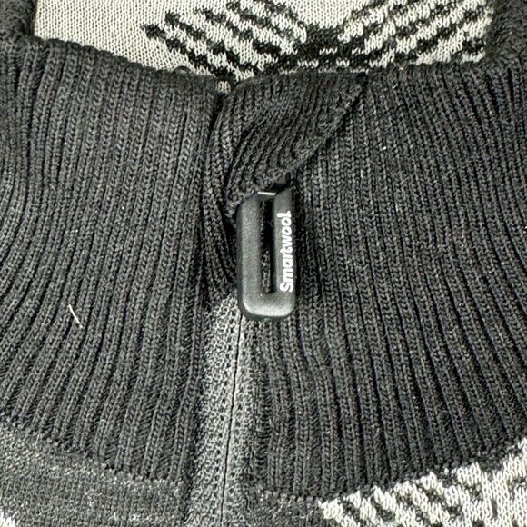 Smartwool Men's 1/4 Quarter Zip Long Sleeve Pullover Sweat Black Grey Size XL - Picture 4 of 12